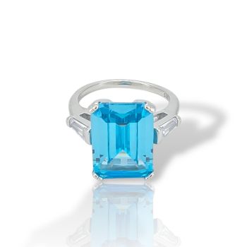 Ασημένιο δαχτυλίδι απο επιπλατινωμένο ασήμι 925° (code FC006246)