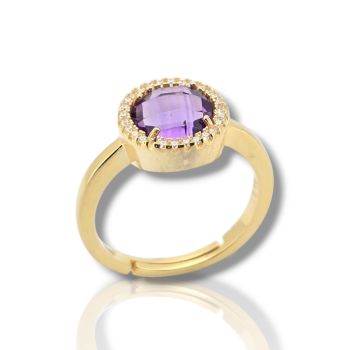 Ασημένιο δαχτυλίδι απο επιχρυσωμένο ασήμι 925° (code FC006494)