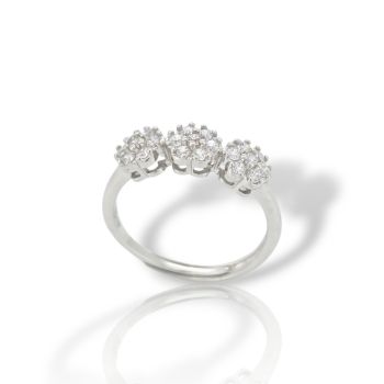 Ασημένιο δαχτυλίδι απο επιπλατινωμένο ασήμι 925°  (code FC006861)