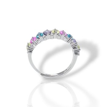 Platinum plated silver  925° ring (code FC007480)