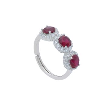 Platinum plated silver  925° ring (code S277155)