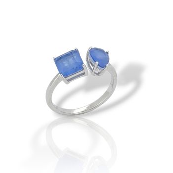 Ασημένιο δαχτυλίδι απο επιπλατινωμένο ασήμι 925°  (code FCM002800)