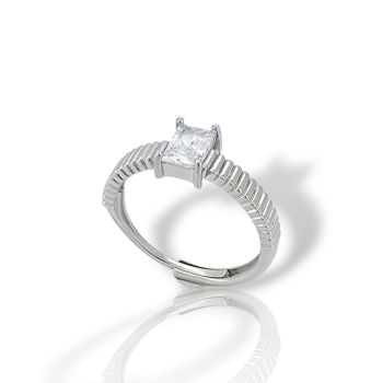 Ασημένιο δαχτυλίδι απο επιπλατινωμένο ασήμι 925°  (code FCM002801)