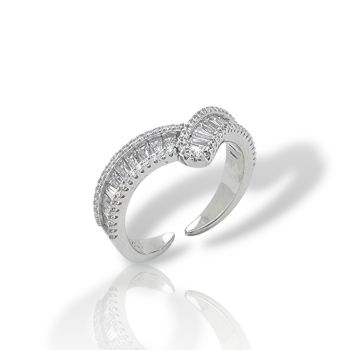Platinum plated silver 925° ring (code FCM002805)
