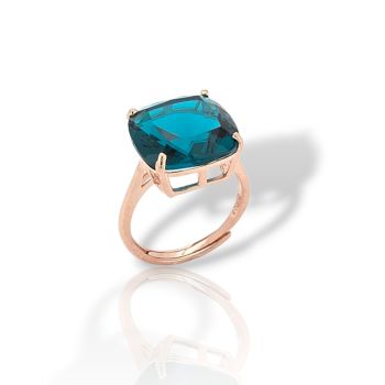 Ασημένιο δαχτυλίδι απο επιχρυσωμένο ασήμι (ροζ χρυσό) 925° (code FC003586)