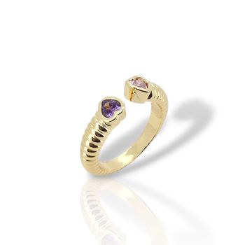 Ασημένιο δαχτυλίδι απο επιχρυσωμένο ασήμι 925° (code FCM002827)