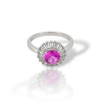 Ασημένιο δαχτυλίδι απο επιπλατινωμένο ασήμι 925°  (code FCM002740)