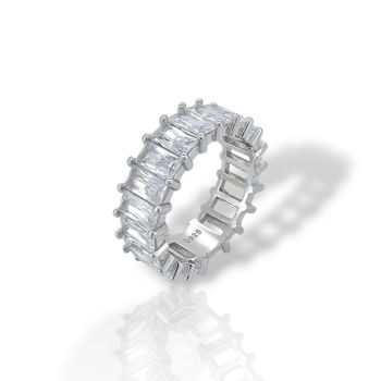 Δαχτυλίδι ολόβερο απο ασήμι 925°  (code FCM002797)