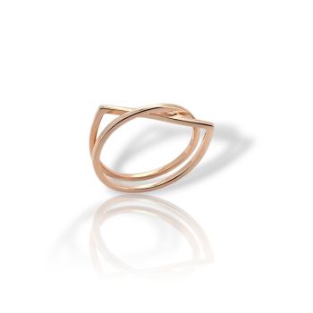 Δαχτυλίδι απο επιχρυσωμένο ροζ ασήμι 925°  (code GEM001012)