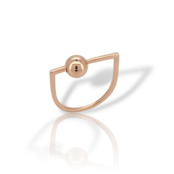 Δαχτυλίδι απο επιχρυσωμένο ροζ ασήμι 925°  (code GEM001014)