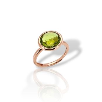 Ασημένιο δαχτυλίδι απο επιχρυσωμένο ασήμι (ροζ χρυσό) 925° (code GEM22336)