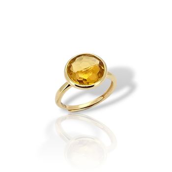 Ασημένιο δαχτυλίδι απο επιχρυσωμένο ασήμι 925° (code GEM23344)