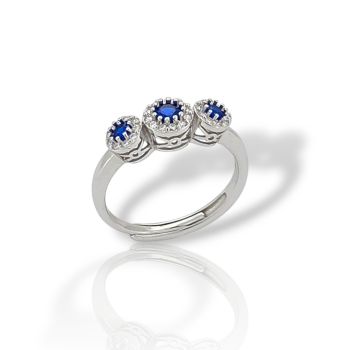 Ασημένιο δαχτυλίδι απο επιπλατινωμένο ασήμι 925°  (code GEM003247)