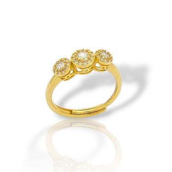 Ασημένιο δαχτυλίδι απο επιχρυσωμένο ασήμι 925°  (code GEM3247G)