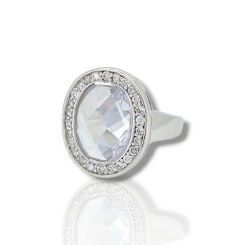 Ασημένιο δαχτυλίδι απο επιπλατινωμένο ασήμι 925°  (code M002877)