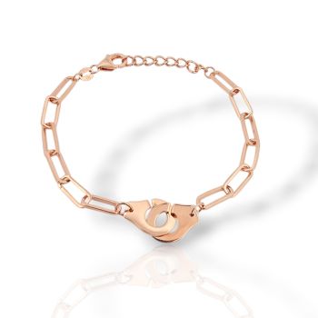 Braccialetto con intreccio di cordino in placcatura rosa oro 925º (code FC005098)