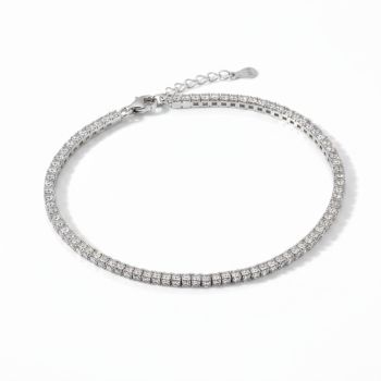 Platinum plated silver 925º riviera bracelet  (code GEM006531)