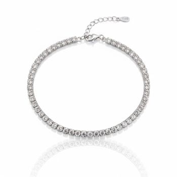 Platinum plated silver 925º tennis bracelet  (code GEM006534)