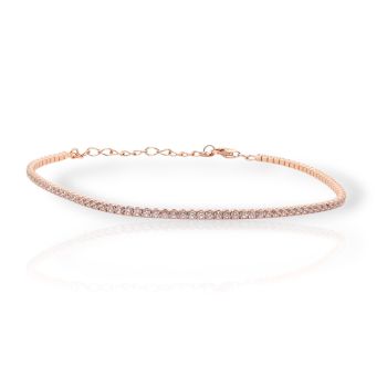 Tennis in argento 925º dorato oro Rosa   (code FC008619)