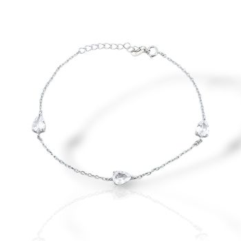 Bracciale in argento 925º rodiato con pietre sintetiche (code FC010894)