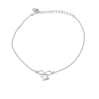 Bracciale in argento con zirconi e fiocco elegante (code FC011268)
