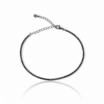 Black platinum plated silver 925º riviera bracelet 1.8mm (code GEM14478)