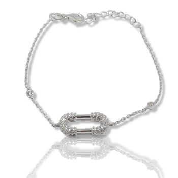Bracciale in argento 925º rodiato (code BZB101473)