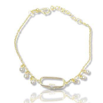 Ασημένιο βραχιόλι 925°επιχρυσωμένο (code BZB104809)