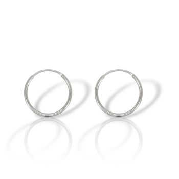 Orecchini cerchio in argento 925° rodiato (code SHK91517)