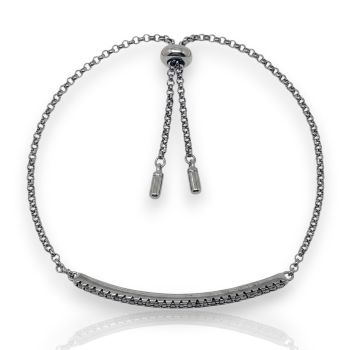Bracciale in argento 925º rodiato nero   (code FC005993)