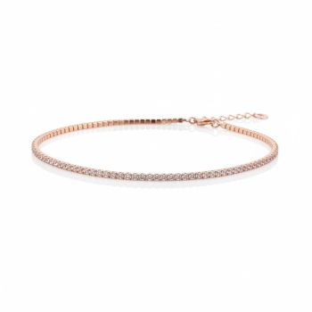 Rose gold plated silver 925º riviera bracelet (code FC008619)