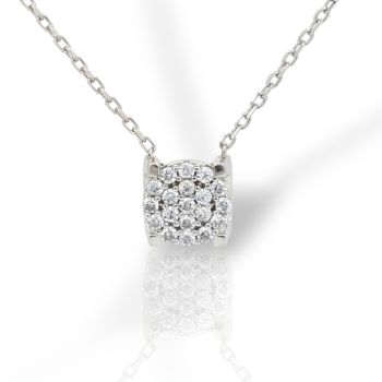 Κολιέ απο επιπλατινωμένο ασήμι 925° (code FC010845)