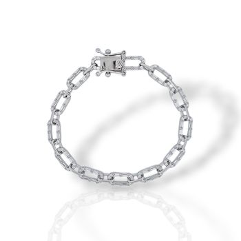 Bracciale in argento 925º rodiato con pietre sintetiche (code FC011315)