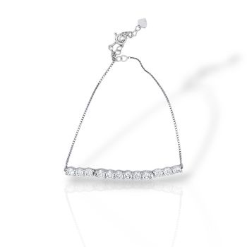 Bracciale in argento 925º rodiato con pietre sintetiche (code FC002793)