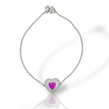 Bracciale Cuore in argento 925° rodiato (code FC002795)