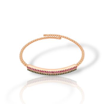 Bracciale in argento 925° dorato oro rosa (code FCM002736)