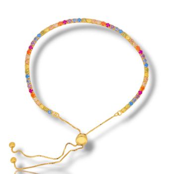 Ριβιέρα ασημένια 925° επιχρυσωμένη  2.2mm (code FCM009811G)