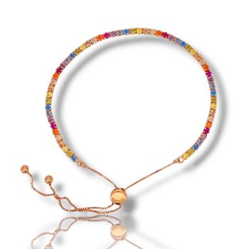 Ριβιέρα ασημένια 925° επιχρυσωμένη (ροζ)  2.2mm (code FCM009811R)