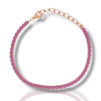 Tennis in argento 925º dorato oro Rosa 2.8mm  (code FCM002706)