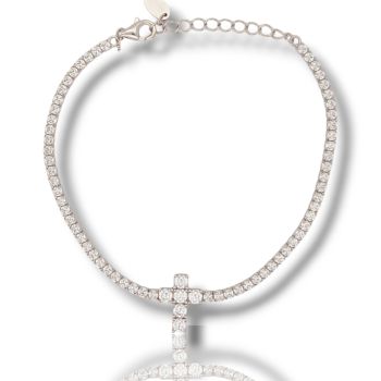 Tennis  Croce in argento 925º rodiato 2.0mm  (code FCM002708)