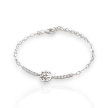 Bracciale albero della vita in argento 925° rodiato (code SHK00610)