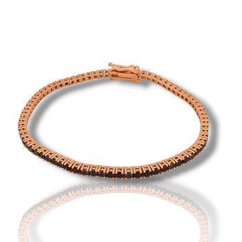 Ριβιέρα ασημένια 925° επιχρυσωμένη (ροζ)  2.5mm (code SHK1013128)