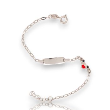 Ταυτότητα ασημένια 925° επιπλατινωμένη  (code SHK001041)