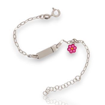 Ταυτότητα ασημένια 925° επιπλατινωμένη  (code SHK001042)