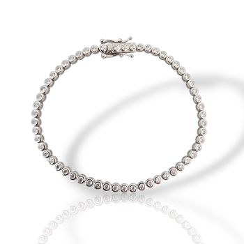 Ριβιέρα ασημένια 925° επιπλατινωμένη (code SHK1051135)