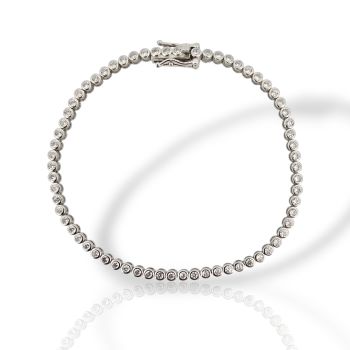 Ριβιέρα ασημένια 925° επιπλατινωμένη (code SHK1063131)