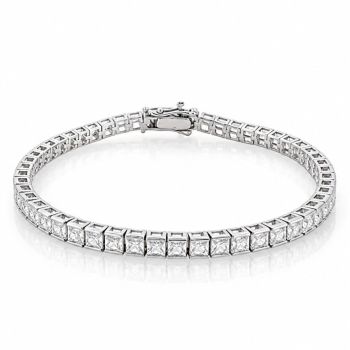 Platinum plated silver 925º tennis bracelet  (code SHK1107196)