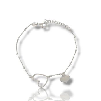 Bracciale Cuori in argento 925° rodiato (code SHK00834)