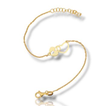 Βραχιόλι καρδούλα απο επιχρυσωμένο ασήμι 925° (code SHK905110G)