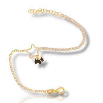 Bracciale Stella e Cane in argento 925° dorato oro Giallo (code SHK905115)